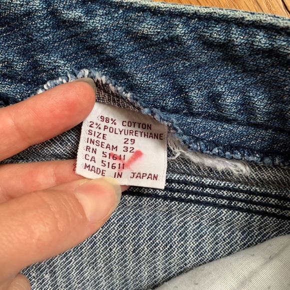 Vintage 80s pinstripe stretchy skinny jeans XS - Picture 6 of 7